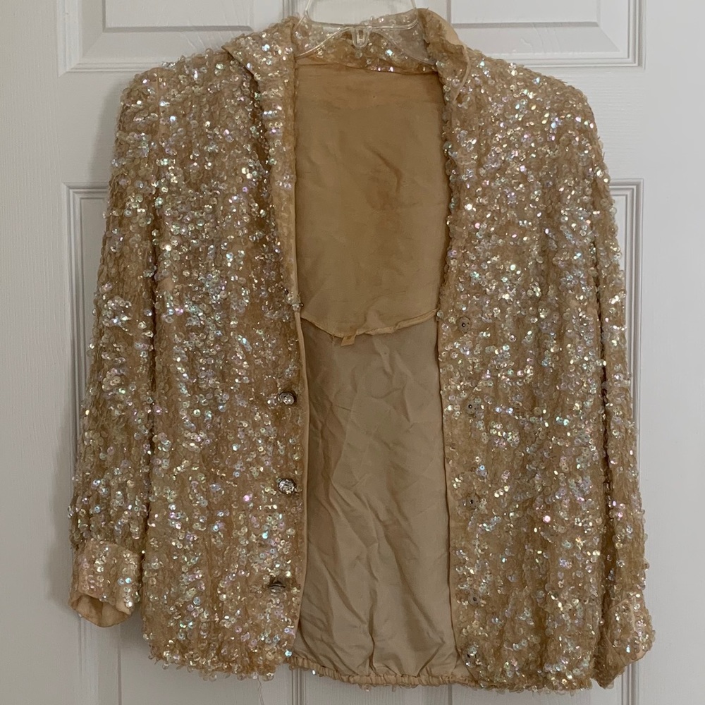 Vintage sparkly gold jacket